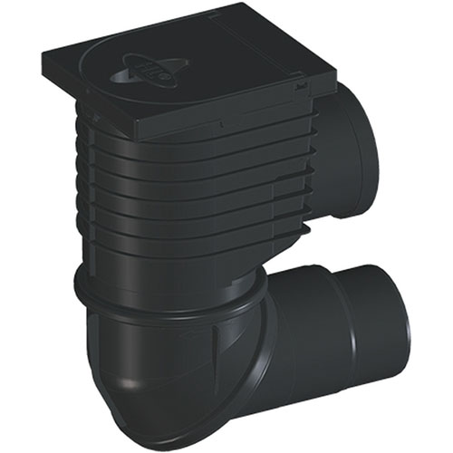 HL600NHO Дождеприемник с горизонтальным входным патрубком для декоративной облицовки фасадов DN110/125